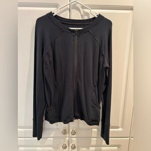 Lululemon Ladies Black Soft Zip Up Jacket Size 10US